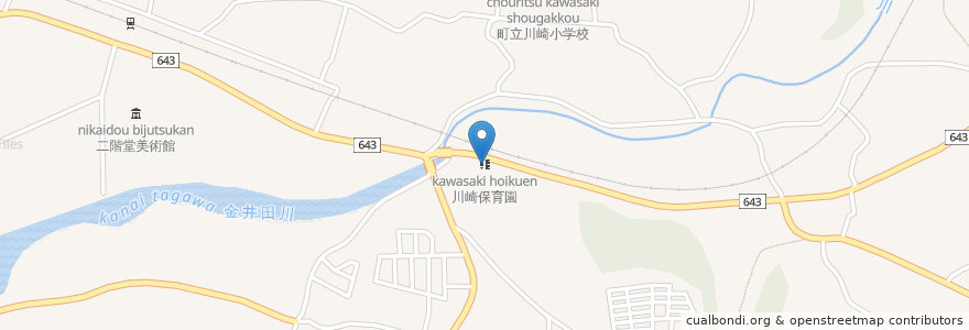Mapa de ubicacion de 川崎保育園 en اليابان, 大分県, 速見郡, 日出町.