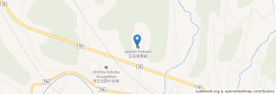 Mapa de ubicacion de 立石保育園 en 日本, 大分県, 杵築市.