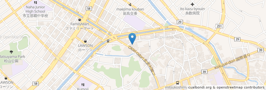 Mapa de ubicacion de コスモ保育園 en 日本, 沖縄県, 那覇市.