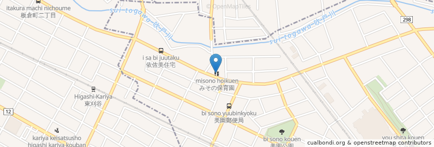 Mapa de ubicacion de みその保育園 en 日本, 愛知県, 安城市.