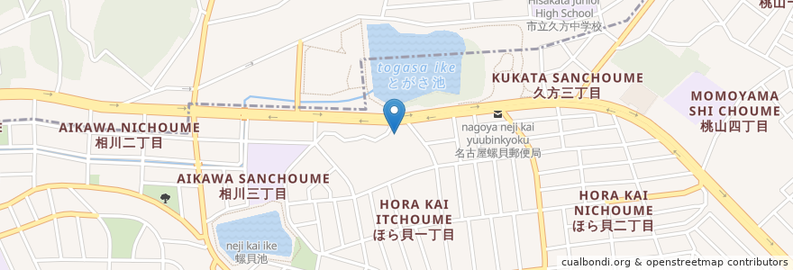Mapa de ubicacion de カトリックあけの星幼稚園 en Japão, 愛知県, Nagoia, 天白区, 緑区.