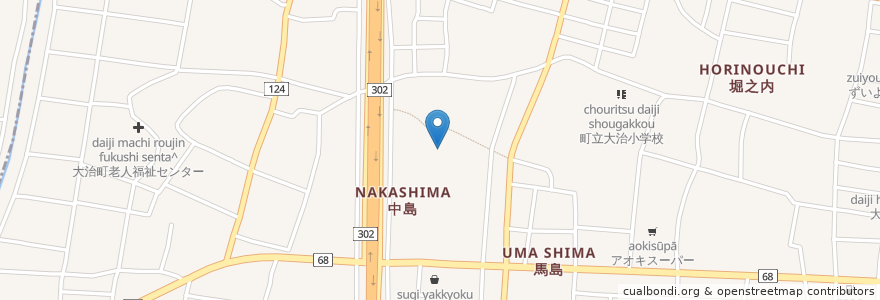 Mapa de ubicacion de ケアハウスルンビニ大治 en 日本, 愛知県, 海部郡, 大治町.