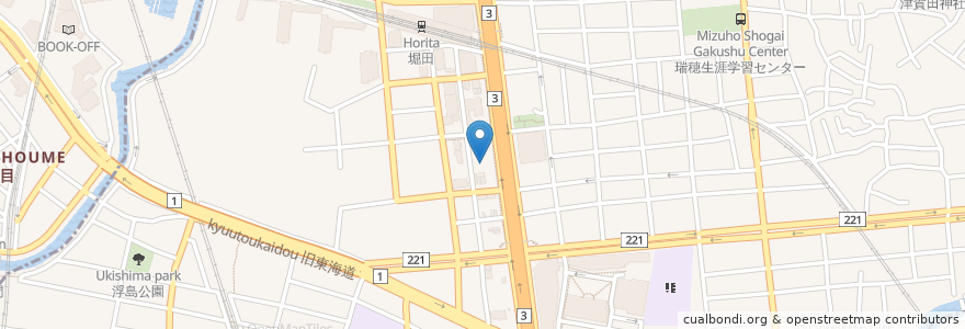 Mapa de ubicacion de ブラザー記念病院 en Japonya, 愛知県, 名古屋市, 瑞穂区.