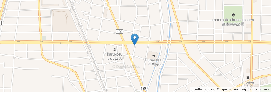 Mapa de ubicacion de 一宮牛野郵便局 en ژاپن, 愛知県, 一宮市.