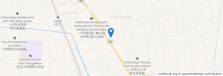Mapa de ubicacion de 一宮警察署今伊勢交番 en Japan, Aichi Prefecture, Ichinomiya.