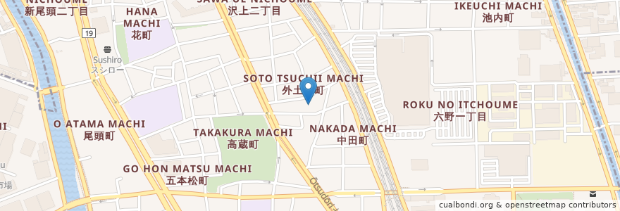Mapa de ubicacion de 三菱名古屋病院 en Giappone, Prefettura Di Aichi, 名古屋市, 熱田区.