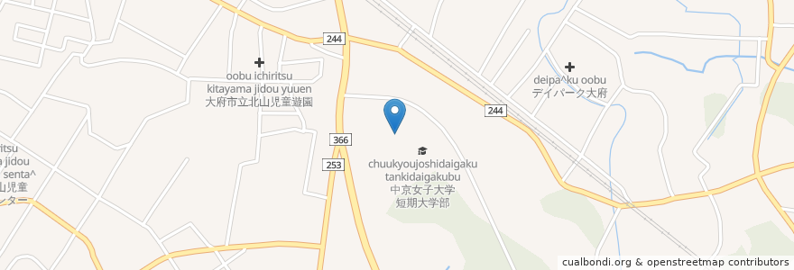 Mapa de ubicacion de 中京女子大学附属幼稚園 en 日本, 爱知县, 大府市.