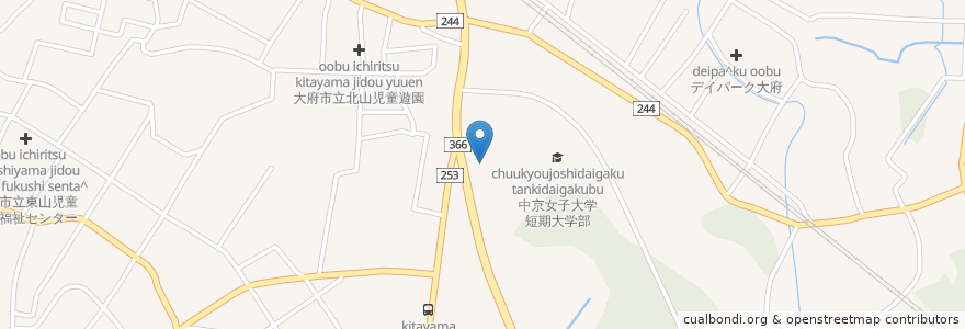 Mapa de ubicacion de 中京女子大学（健康科学部） en Japan, Aichi Prefecture, Obu.