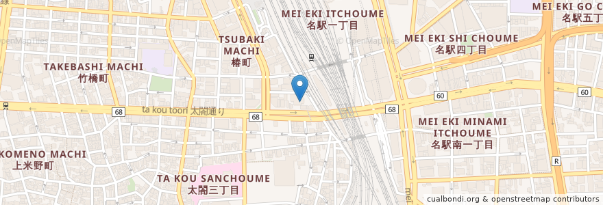 Mapa de ubicacion de 中村警察署 en 日本, 愛知県, 名古屋市, 中村区.