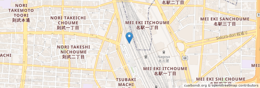 Mapa de ubicacion de 中村警察署名古屋駅西交番 en 日本, 愛知県, 名古屋市, 中村区.
