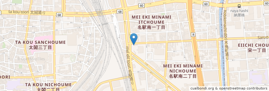 Mapa de ubicacion de 中村警察署笹島交番 en ژاپن, 愛知県, 名古屋市, 中村区.