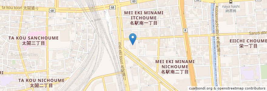 Mapa de ubicacion de 住友生命名古屋ビル内郵便局 en 日本, 爱知县, 名古屋市, 中村区.