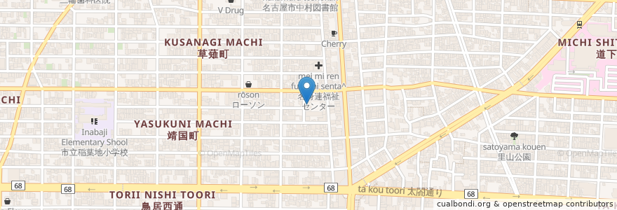Mapa de ubicacion de 北林病院 en 일본, 아이치현, 나고야 시, 中村区.