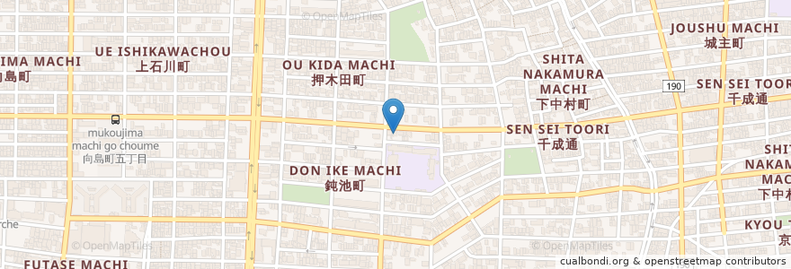 Mapa de ubicacion de 千成保育園 en 日本, 愛知県, 名古屋市, 中村区.