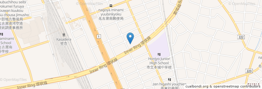 Mapa de ubicacion de 南区在宅介護支援センター en 日本, 愛知県, 名古屋市, 南区.