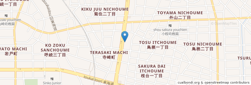 Mapa de ubicacion de 南警察署桜交番 en Jepun, 愛知県, 名古屋市, 南区.