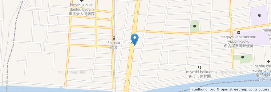 Mapa de ubicacion de 南警察署白水交番 en Japão, 愛知県, Nagoia, 南区.