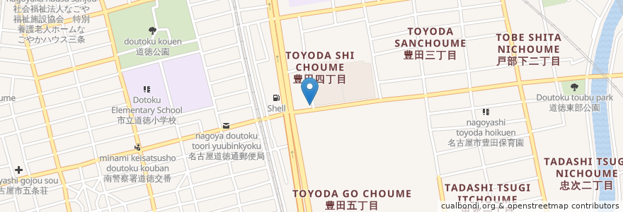 Mapa de ubicacion de 南警察署豊田交番 en Japonya, 愛知県, 名古屋市, 南区.