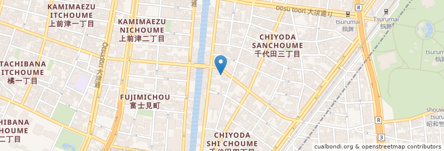 Mapa de ubicacion de 名古屋七本松郵便局 en Japonya, 愛知県, 名古屋市, 中区.