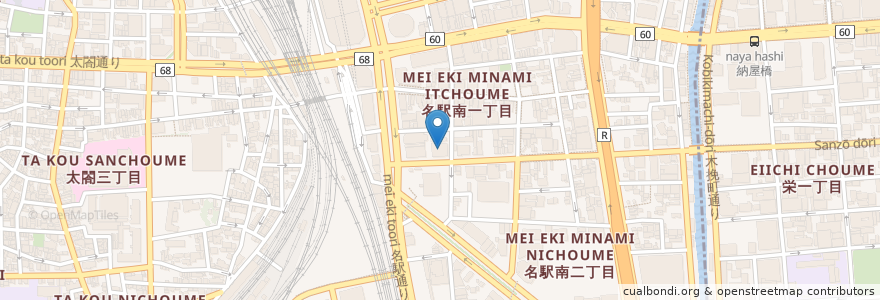 Mapa de ubicacion de 名古屋中公共職業安定所 en Jepun, 愛知県, 名古屋市, 中村区.