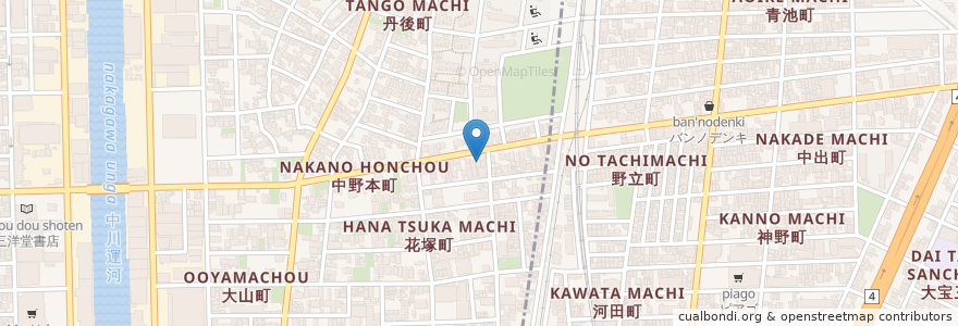 Mapa de ubicacion de 名古屋中野本町郵便局 en Japan, 愛知県, Nagoya, 中川区.