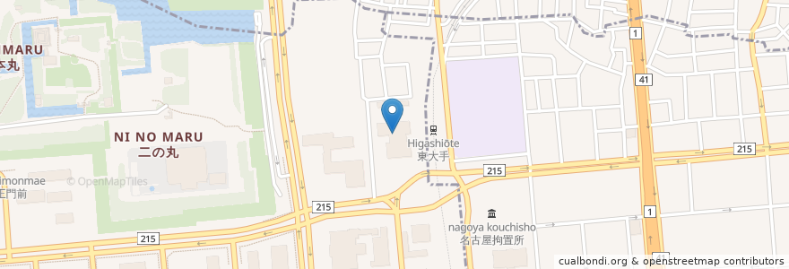 Mapa de ubicacion de 名古屋保護観察所 en Japan, Präfektur Aichi, 名古屋市.