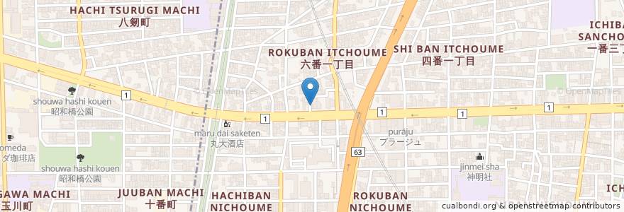 Mapa de ubicacion de 名古屋六番町郵便局 en Japonya, 愛知県, 名古屋市, 熱田区.