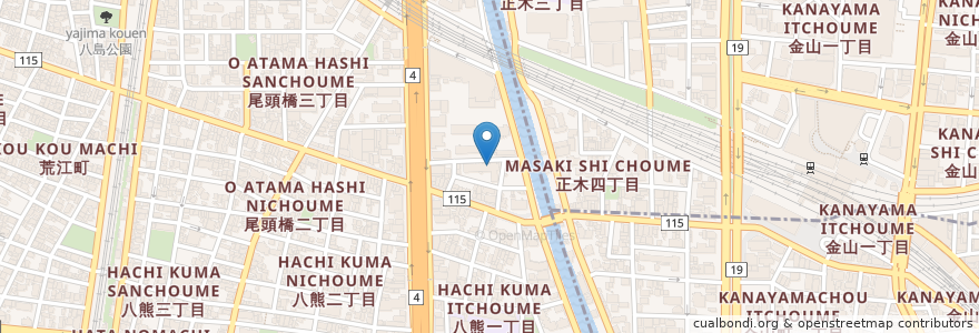 Mapa de ubicacion de 名古屋国税局中川税務署 en 日本, 爱知县, 名古屋市, 中川区.