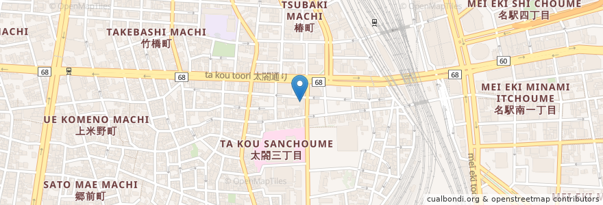Mapa de ubicacion de 名古屋国税局名古屋中村税務署 en Japan, Aichi Prefecture, Nagoya, Nakamura Ward.