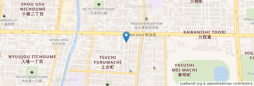 Mapa de ubicacion de 名古屋土古郵便局 en 日本, 爱知县, 名古屋市, 港区.
