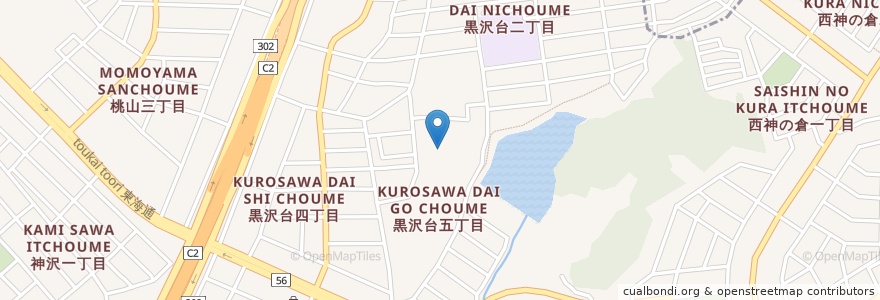 Mapa de ubicacion de 名古屋市　名古屋市黒石荘 en Japón, Prefectura De Aichi, Nagoya, 緑区.
