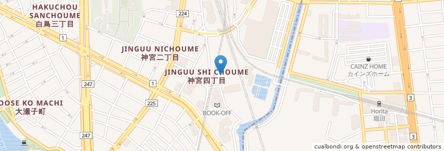 Mapa de ubicacion de 名古屋市あつた学園 en Japan, Aichi Prefecture, Nagoya.