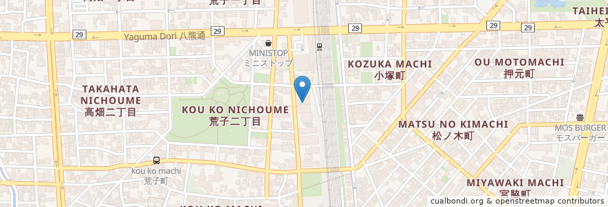Mapa de ubicacion de 名古屋市中川図書館 en Japan, 愛知県, Nagoya, 中川区.
