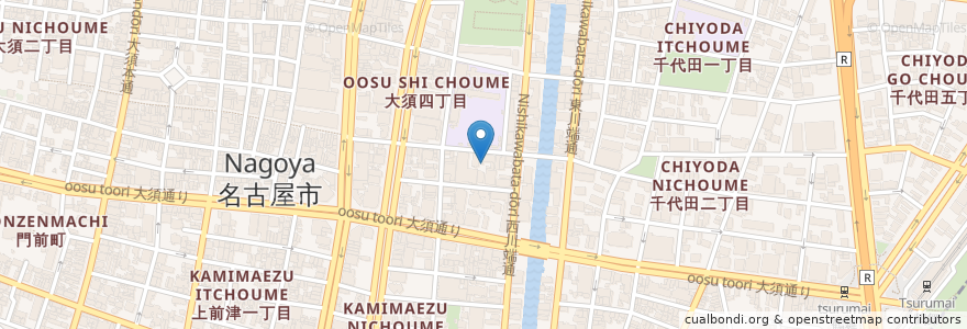 Mapa de ubicacion de 名古屋市前津福祉会館 en Japan, 愛知県, Nagoya, 中区.