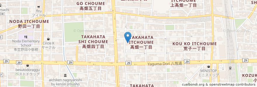 Mapa de ubicacion de 名古屋市消防局中川消防署 en Japon, Préfecture D'Aichi, 名古屋市, 中川区.