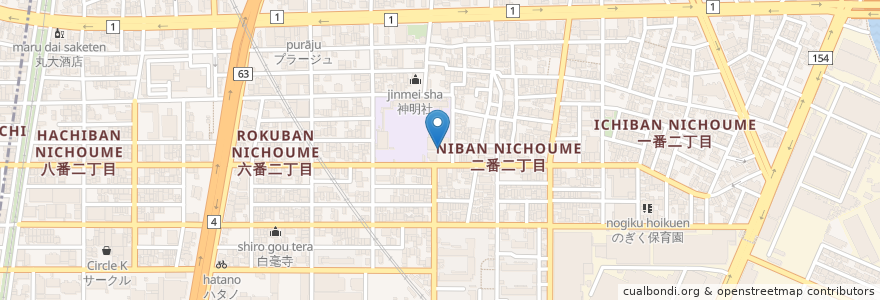 Mapa de ubicacion de 名古屋市熱田福祉会館 en Japon, Préfecture D'Aichi, 名古屋市, 熱田区.