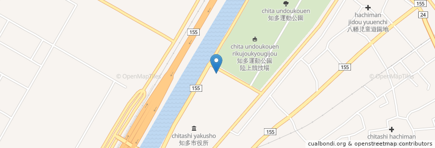 Mapa de ubicacion de 名古屋植物防疫所南部出張所 en 日本, 愛知県, 知多市.