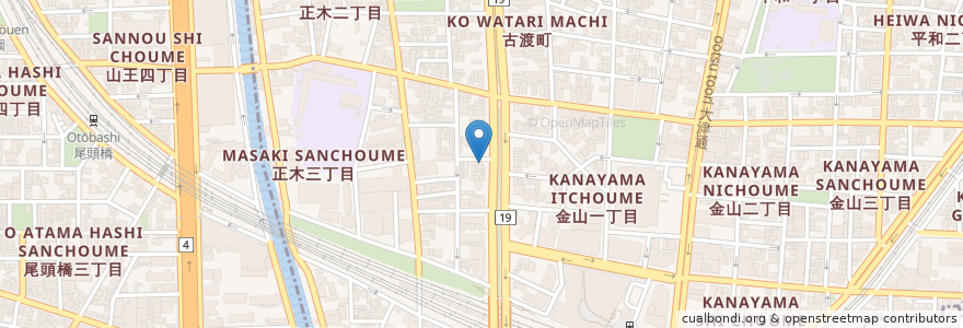 Mapa de ubicacion de 名古屋正木郵便局 en Japan, Aichi Prefecture, Nagoya, Naka Ward.