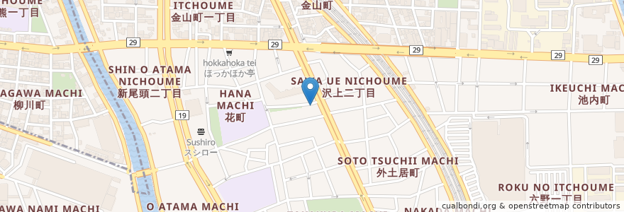 Mapa de ubicacion de 名古屋沢上郵便局 en Japón, Prefectura De Aichi, Nagoya, 熱田区.