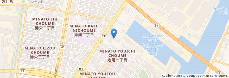 Mapa de ubicacion de 名古屋盲人情報文化センター en Japan, Aichi Prefecture, Nagoya, Minato Ward.