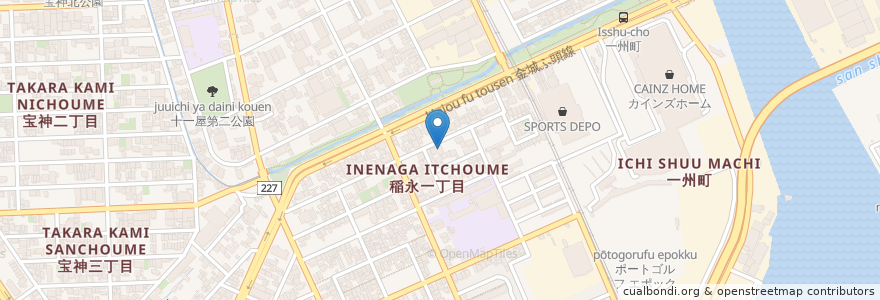 Mapa de ubicacion de 名古屋稲永郵便局 en Japón, Prefectura De Aichi, Nagoya, 港区.