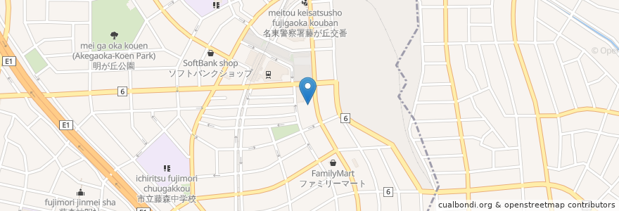Mapa de ubicacion de 名古屋藤丘郵便局 en Japan, Aichi Prefecture, Nagakute.