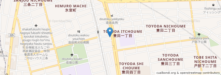 Mapa de ubicacion de 名古屋道徳本町郵便局 en Japão, 愛知県, Nagoia, 南区.
