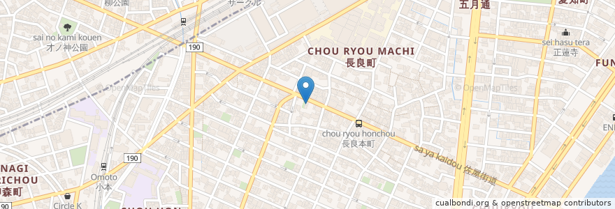 Mapa de ubicacion de 名古屋長良郵便局 en 日本, 愛知県, 名古屋市, 中川区.