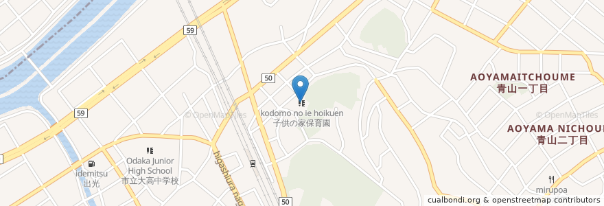 Mapa de ubicacion de 子供の家保育園 en 日本, 爱知县, 名古屋市, 緑区.