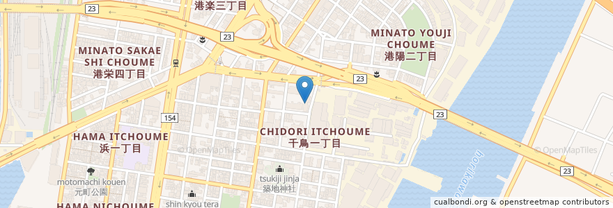 Mapa de ubicacion de 小嶋幼児園 en Japão, 愛知県, Nagoia, 港区.