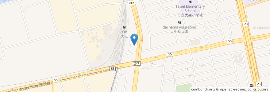 Mapa de ubicacion de 山和会山口病院 en Япония, Айти, 名古屋市, 南区.