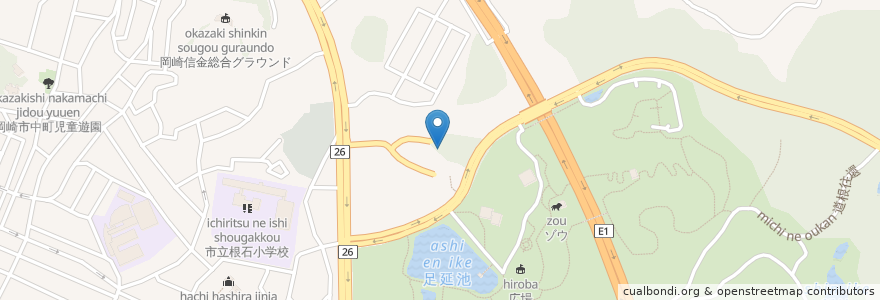 Mapa de ubicacion de 岡崎市福祉の村身体障害者センター友愛の家 en Япония, Айти, 岡崎市.