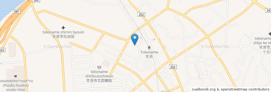 Mapa de ubicacion de 常滑市在宅介護支援センター en Япония, Айти, Токонамэ.