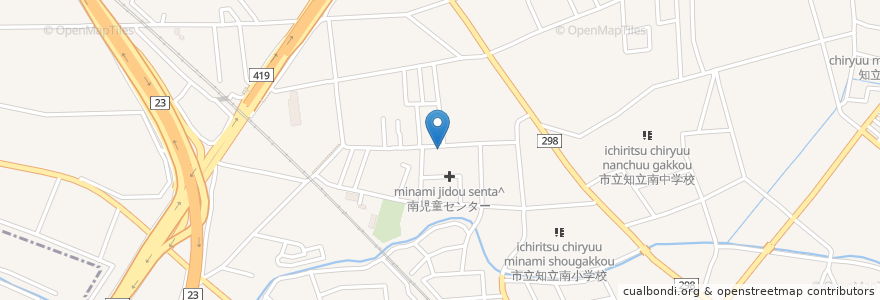 Mapa de ubicacion de 新林保育園 en 日本, 愛知県, 知立市.